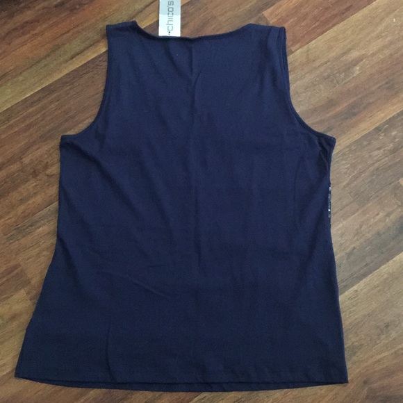 Chico's blue-sequence tank top 👚👚👠🕶👖 - Picture 2 of 7